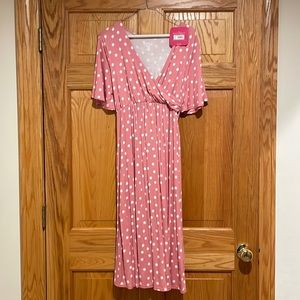 Short Sleeve Knit Wrap Maternity Dress - Isabel Maternity by Ingrid & Isabel™